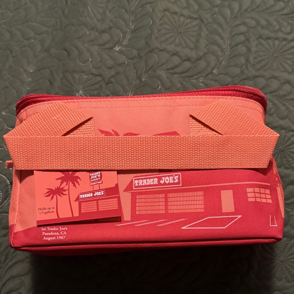 Trader Joe's Red and Pink Women's Bag